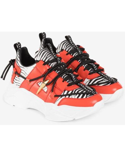 Red Roberto Cavalli Sneakers for Women | Lyst