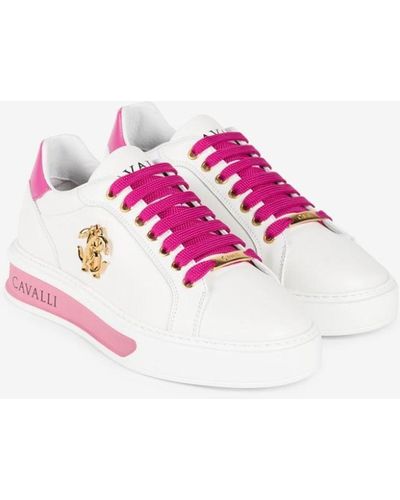 Roberto Cavalli Mirror Snake Sneakers - Pink