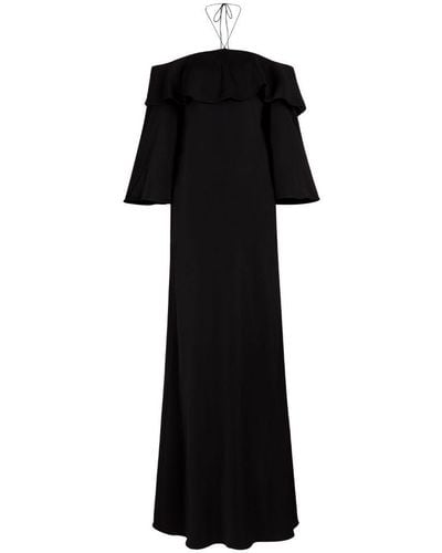 Roberto Cavalli Ruffled Maxi Dress - Black