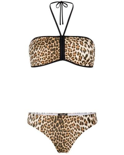 Roberto Cavalli Leopard-print Bikini - White