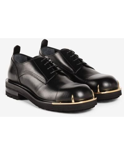 Roberto Cavalli Tiger Tooth Oxford Shoes - Black