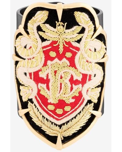 Roberto Cavalli Rc Monogram Crest Cuff - Multicolour