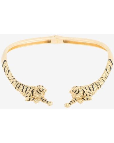 Roberto Cavalli Halskette mit emailliertem tigeranhänger - Mehrfarbig