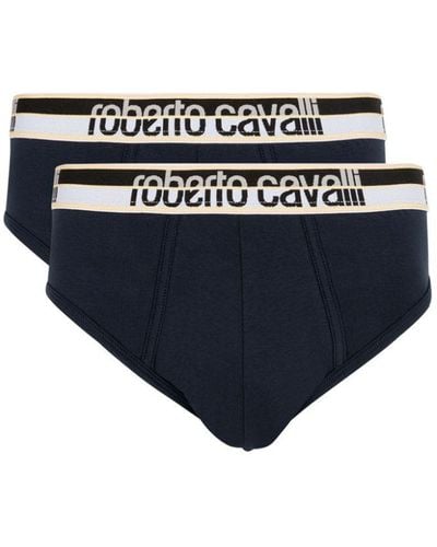 Roberto Cavalli Logo Briefs - Blue