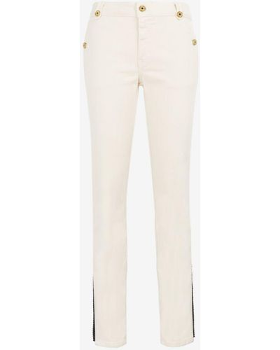 Roberto Cavalli Just cavalli braided-stripe jeans - Weiß