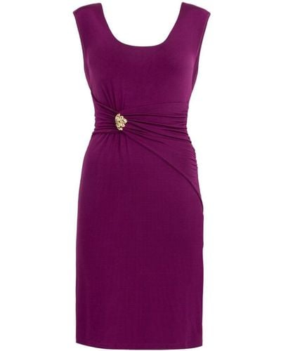 Roberto Cavalli Ruched Dress - Purple