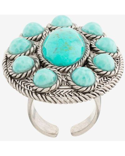 Roberto Cavalli Stone-embellished Ring - Blue