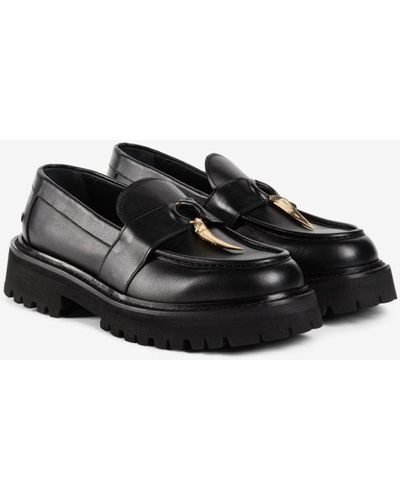 Roberto Cavalli Tiger Tooth Chunky Loafers - Black