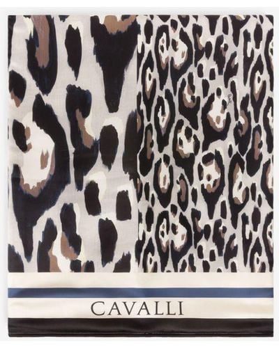 Roberto Cavalli Leopard-print Beach Towel - Black