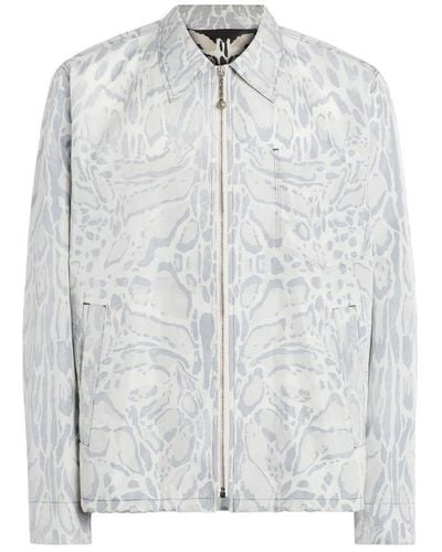 Roberto Cavalli Jacke mit luchs-druck - Weiß