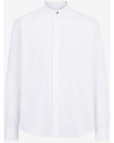 Roberto Cavalli Panther Head Cotton Shirt - White