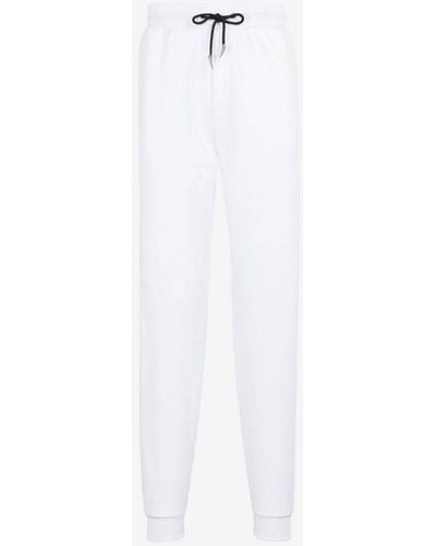 Roberto Cavalli Logo-print Cotton Track Pants - White