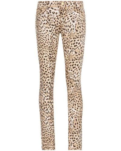 Roberto Cavalli Cheetah-print Skinny Jeans - Natural