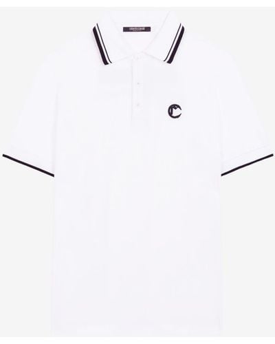 Roberto Cavalli Logo-appliqué Polo Shirt - White