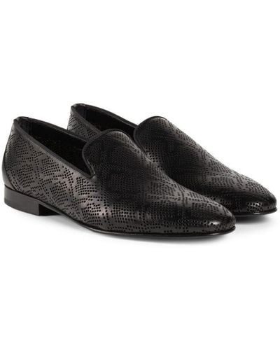 Roberto Cavalli Perforated Leather Loafers - Multicolour