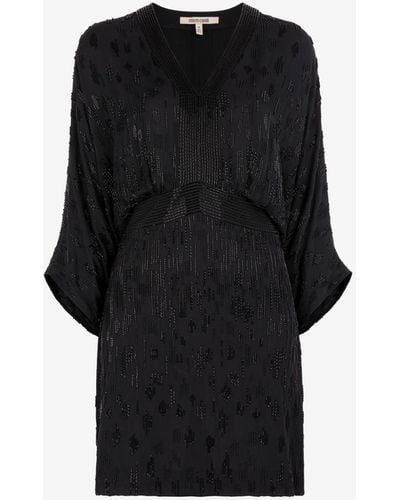 Roberto Cavalli Bead-embellished Mini Dress - Black