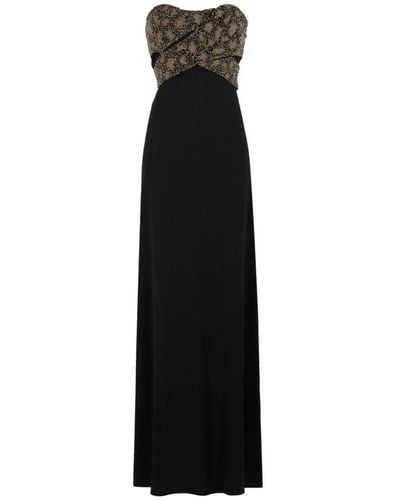 Roberto Cavalli Bead-embellished Maxi Dress - Black