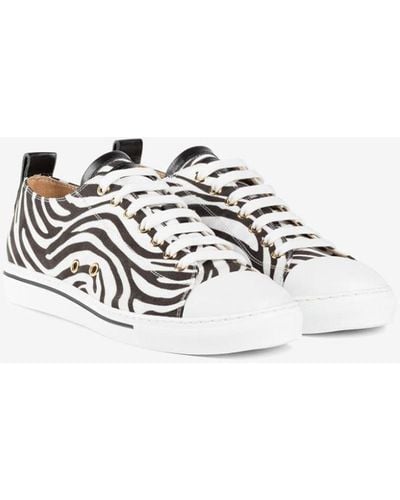 Roberto Cavalli Zebra-print Sneakers - White