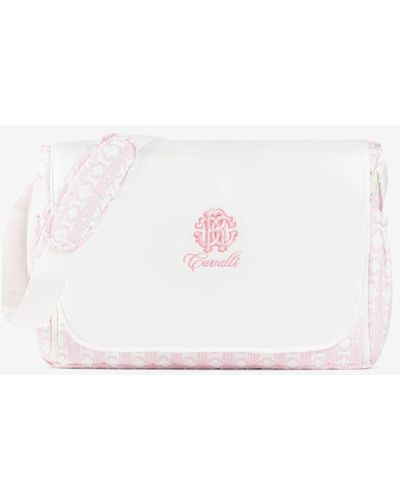 Roberto Cavalli Rc Monogram-embroidered Changing Bag - White