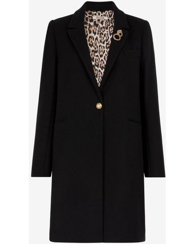 Roberto Cavalli Single-breasted Coat - Black