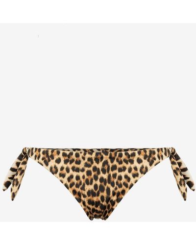 Roberto Cavalli Bikinihöschen mit leoparden-print - Weiß