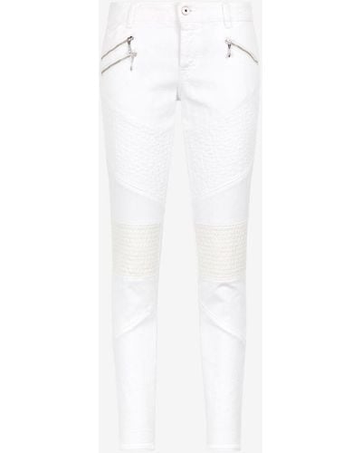 Roberto Cavalli Just Cavalli Paneled Straight-leg Jeans - White