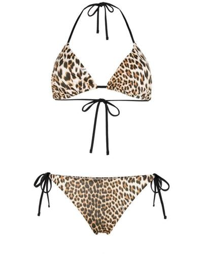 Roberto Cavalli Leopard-print Bikini - White