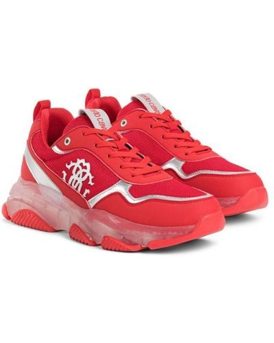 Roberto Cavalli Rc Monogram Chunky Sneakers - Red