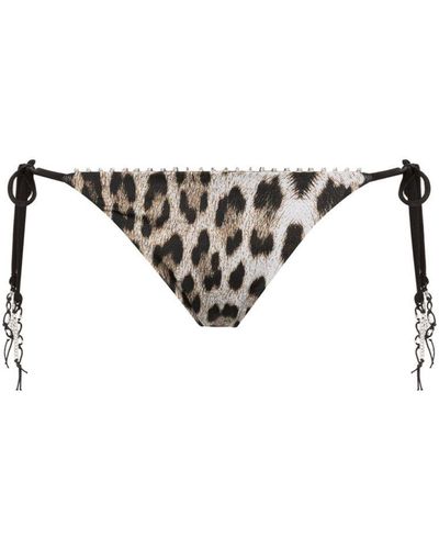 Roberto Cavalli Cheetah-print Bikini Briefs - Natural