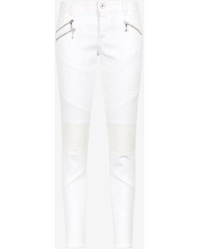 Roberto Cavalli Just Cavalli Paneled Straight-leg Jeans - White