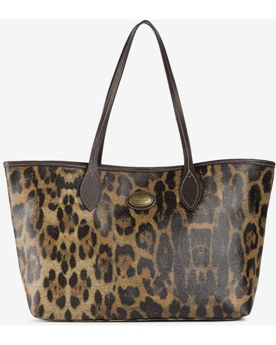 Roberto Cavalli Leopard-print Medium Tote Bag - Brown
