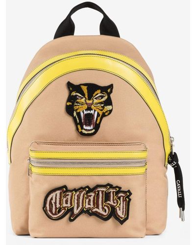 Roberto Cavalli Logo-applikation rucksack - Mettallic