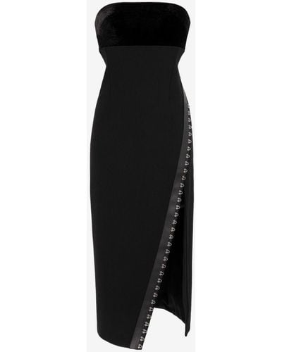 Roberto Cavalli Leather-trimmed Dress - Black