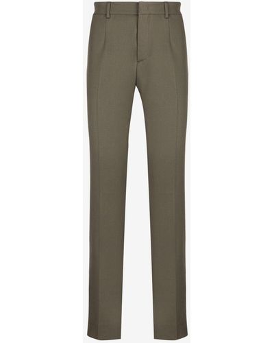 Roberto Cavalli Tiger Tooth Tailored Trousers - Green