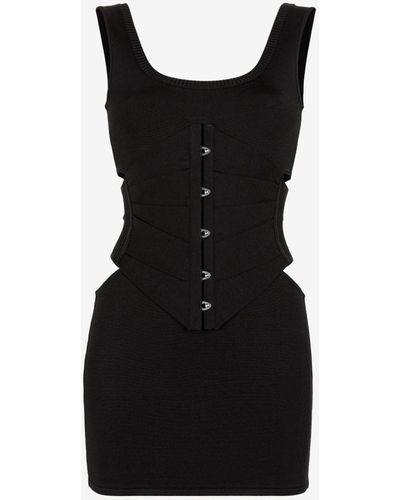 Roberto Cavalli Cut-out Corset Mini Dress - Black