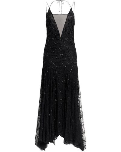 Roberto Cavalli Iris Embroidered Evening Dress - Black