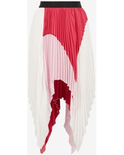 Roberto Cavalli Just cavalli abstract-print pleated skirt - Pink