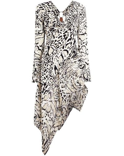 Roberto Cavalli Kleid aus crêpe de chine - Weiß
