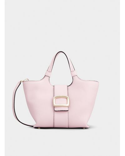 Roger Vivier Viv' Choc Mini Shopping Bag - Pink