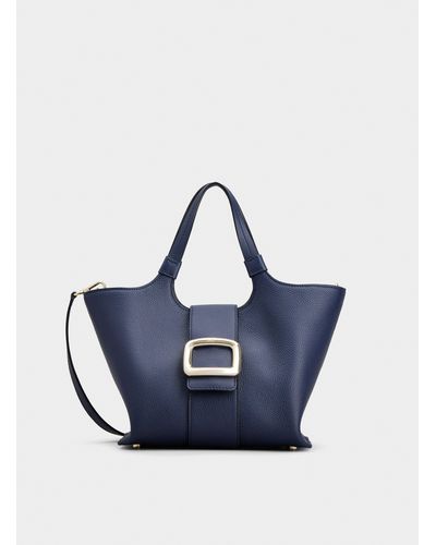 Roger Vivier Viv' Choc Mini Shopping Bag - Blue