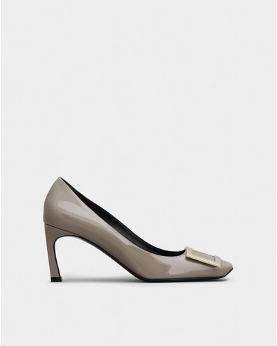 Roger Vivier Belle Vivier Trompette Court Shoes - Grey