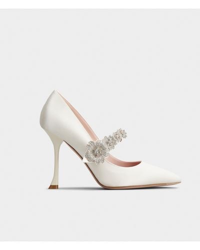 Roger Vivier Bouquet Flower Babies Court Shoes - White