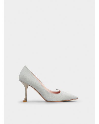 roger vivier silver heels