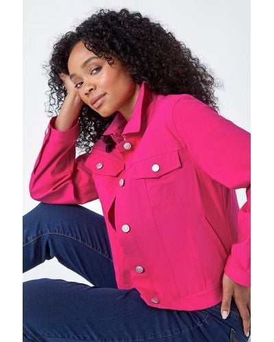 Roman Petite Stretch Pocket Jacket - Pink