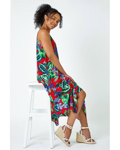 Roman hanky top hem dress