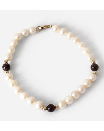 Roman Pearl Bracelet - Metallic