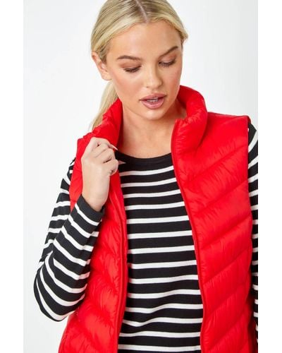 Roman Petite Quilted Padded Gilet - Red