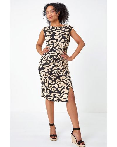 Roman leopard print clearance dress
