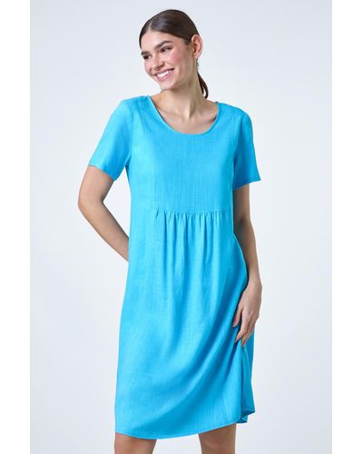 Roman Relaxed Pocket Dress - Blue