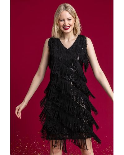 Black Sequin Flapper Dresses for Women - Up to 70% off | Lyst UK